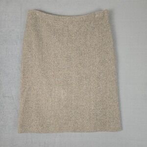 RALPH LAUREN Collection‎ Classics Wool Midi Skirt Womens 12 Zip Up Tweed Italy
